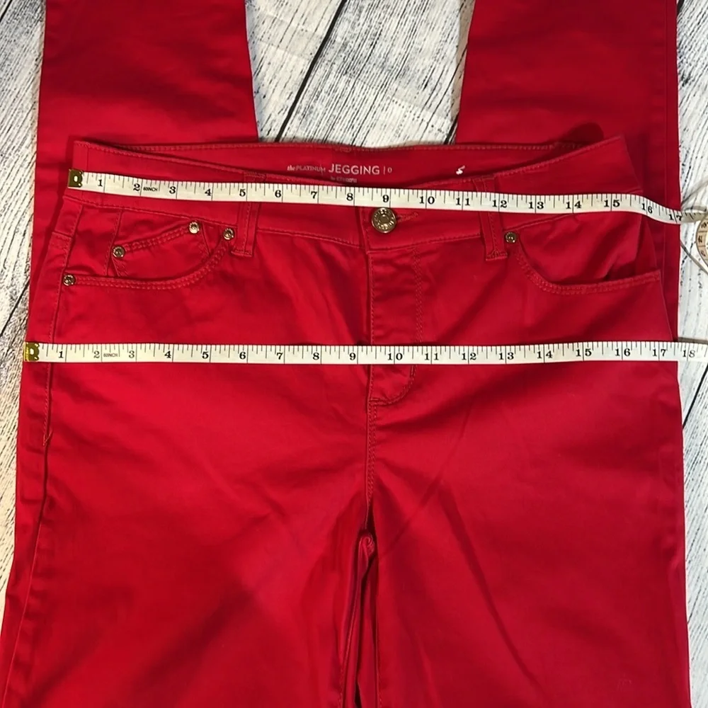Chico’s Women’s Red Stretch Skinny Jeggings Jeans - Picture 4 of 4